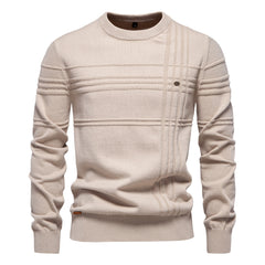 Men's Striped Crewneck Pullover Sweater