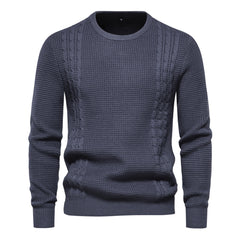 Men's Casual Warm Slightly Stretch Crew Neck Pullover Sweater