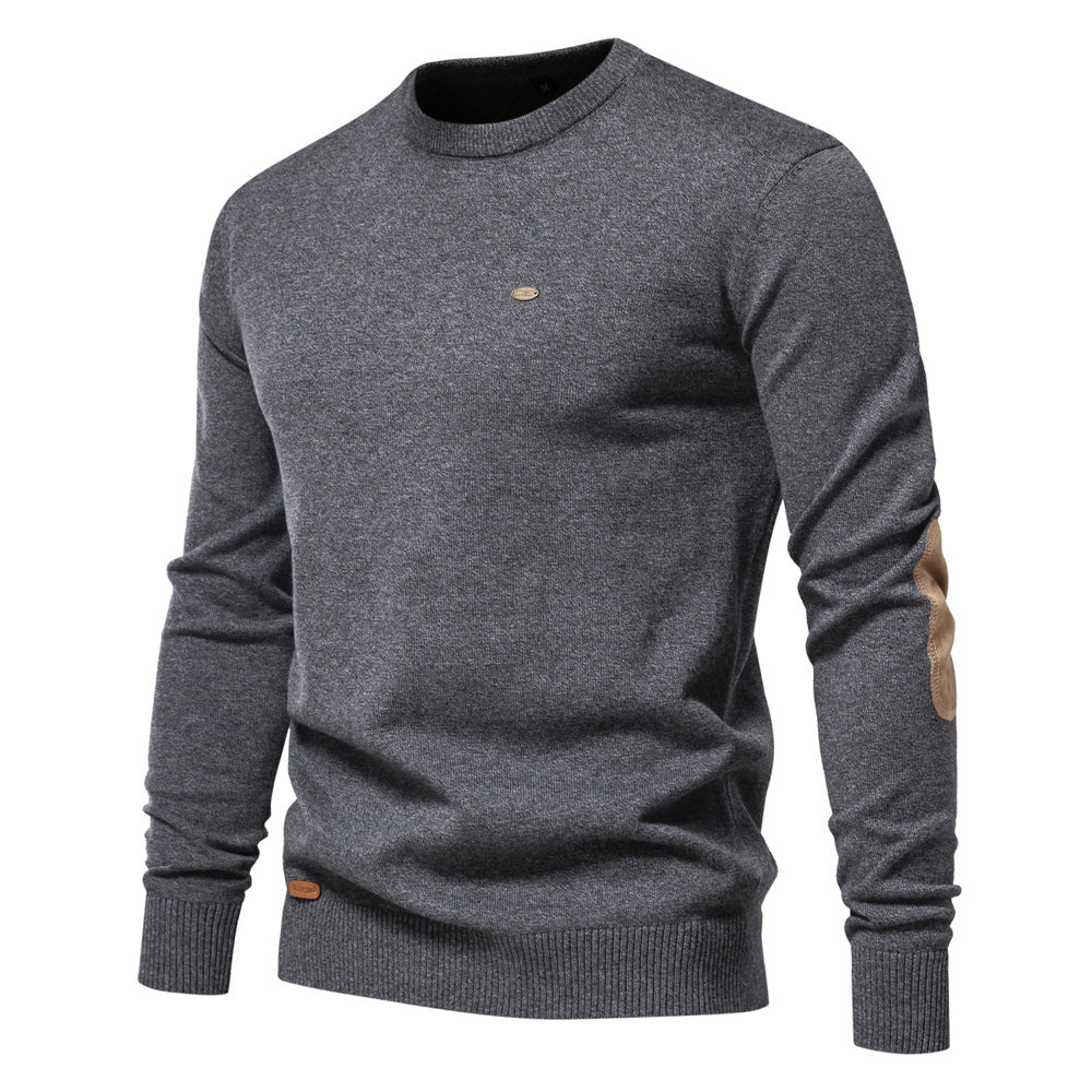Men's Casual Crew Neck Pullover Knit Sweater