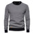 Men's Casual Warm Cotton Spliced Pullovers Crew Neck Sweater