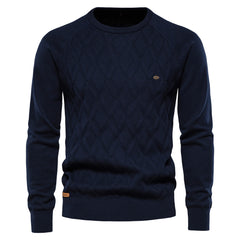 Men's Casual Solid Color Knitted Pullover