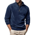 Men's Zipper Stand Collar Henley Sweatshirt