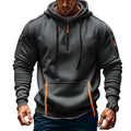 Men's Fleece Lined Multiple Pockets Sports Hoodie