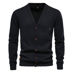 Men's Slim Fit V-Neck Cardigan Sweater