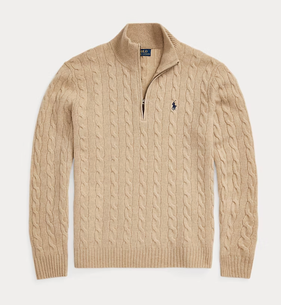 ⏳Time-Limited Special⏰  Polo Ralph Lauren Men's Cable Knit 1/4 Zip Sweater