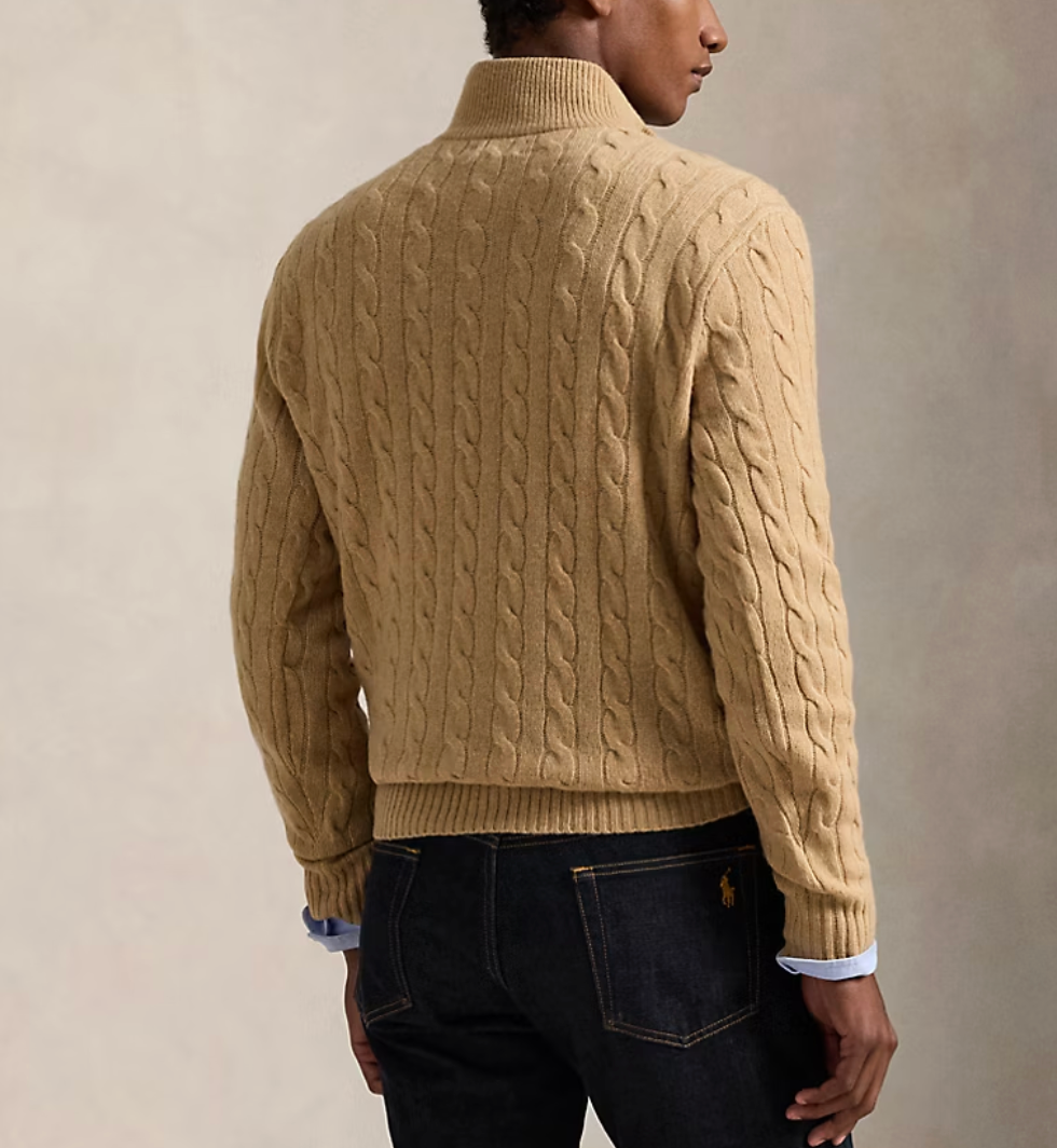 ⏳Time-Limited Special⏰  Polo Ralph Lauren Men's Cable Knit 1/4 Zip Sweater