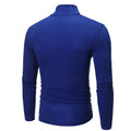 Men's Turtleneck Solid Color Casual Long Sleeve T-shirt