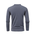 Men's Henley Jersey Patchwork Long Sleeve T-Shirt