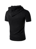 Ronald Solid Color Hooded Casual T-shirt