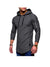Men's Solid Slub Cotton Hoodie With Decorative Zipper Pocket On Sleeve Arm