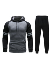 William Color Block Striped Sweater Suit