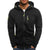 Men's Fleece Solid Color Hoodie Zip Front Hooded Sweatshirt