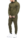Zipper Detail Drawstring Hoodie & Sweatpants
