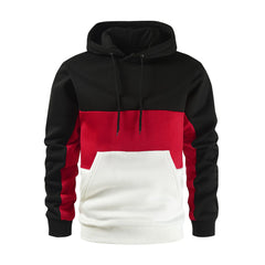Men's Hoodie Pullover Patchwork Drawstring Sweatshirt Sports & Outdoor Casual Daily Sportswear