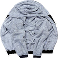 Men's Fleece Solid Color Hoodie Zip Front Hooded Sweatshirt