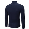 Men's Turtleneck Solid Color Casual Long Sleeve T-shirt