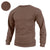 Men's Waffle Solid Color Pullover Long Sleeve Sweatshirt