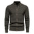 Men's Texture Pattern Stand Collar Knitted Cardigan