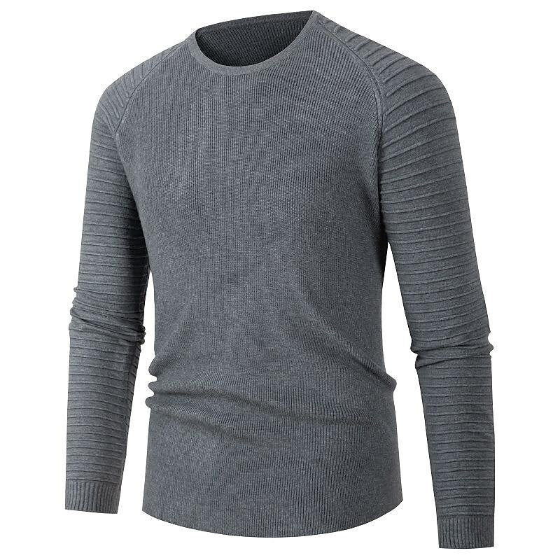 Men's Fashion Casual Crew Neck Raglan Sleeves Sweater