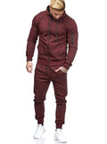 Zipper Detail Drawstring Hoodie & Sweatpants