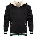 Men's Full Zip Regular Fit Fleece Hooded Sweatshirt with Pockets