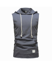 Terry Casual Hoodie Vest