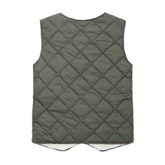 Men's Solid Color Quilted Fleece Lined Lightweight Gilet