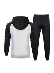 Mark Drawstring Hoodie Sweater With Elastic Waist Sweatpants