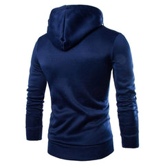 Men's Stand Collar Solid Color Zip Hoodies Sweatshirts