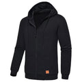 Men's Jacquard Check Solid Color Zip-up Hoodie Sweatshirts