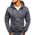 Men's Solid Color Zip-up Drawstring Hoodie Sweatshirt Sports & Outdoor Casual Basic