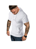 Ronald Solid Color Hooded Casual T-shirt