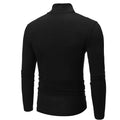 Men's Turtleneck Solid Color Casual Long Sleeve T-shirt