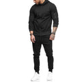 Zipper Detail Drawstring Hoodie & Sweatpants