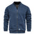Men's Baseball Collar Solid French Terry Zip Sweater Jacket