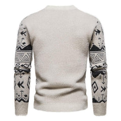 Men's Christmas Jacquard Slim Fit Pullover Sweater