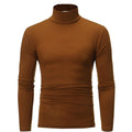 Men's Turtleneck Solid Color Casual Long Sleeve T-shirt
