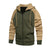 Men's Contrast Color Zip-up Raglan Sleeves Hoodies Sweatshirts