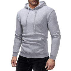 Men's Basic Solid Color Pullover Hooded Sweatershirt