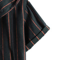 Men's Casual Hooded Striped Print Short-sleeved Shirt