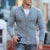 Men's Solid Color Cable Shawl-lapels Button Knit Cardigan