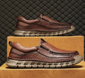 Mitchell Shoes Men's Casual Leather Split Flat Loafers