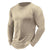 Men's Waffle Solid Color Crew Neck Casual Long Sleeve T-shirt