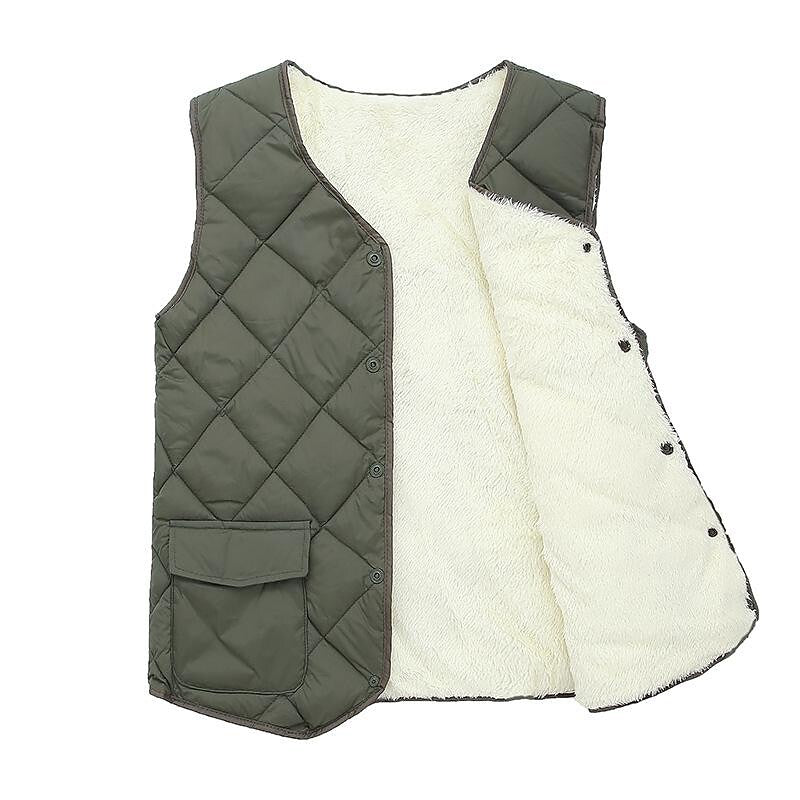 Men's Solid Color Quilted Fleece Lined Lightweight Gilet