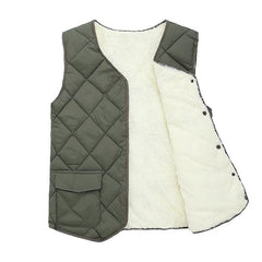 Men's Solid Color Quilted Fleece Lined Lightweight Gilet