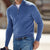 Men's Pullover Knit Solid Color Stand Collar Half Zipper Sweater
