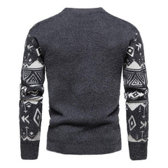 Men's Christmas Jacquard Slim Fit Pullover Sweater