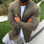 Men's Solid Color V Neck Ribbed Knit Cardigan