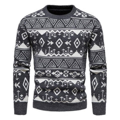 Men's Christmas Jacquard Slim Fit Pullover Sweater