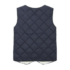 Men's Solid Color Quilted Fleece Lined Lightweight Gilet